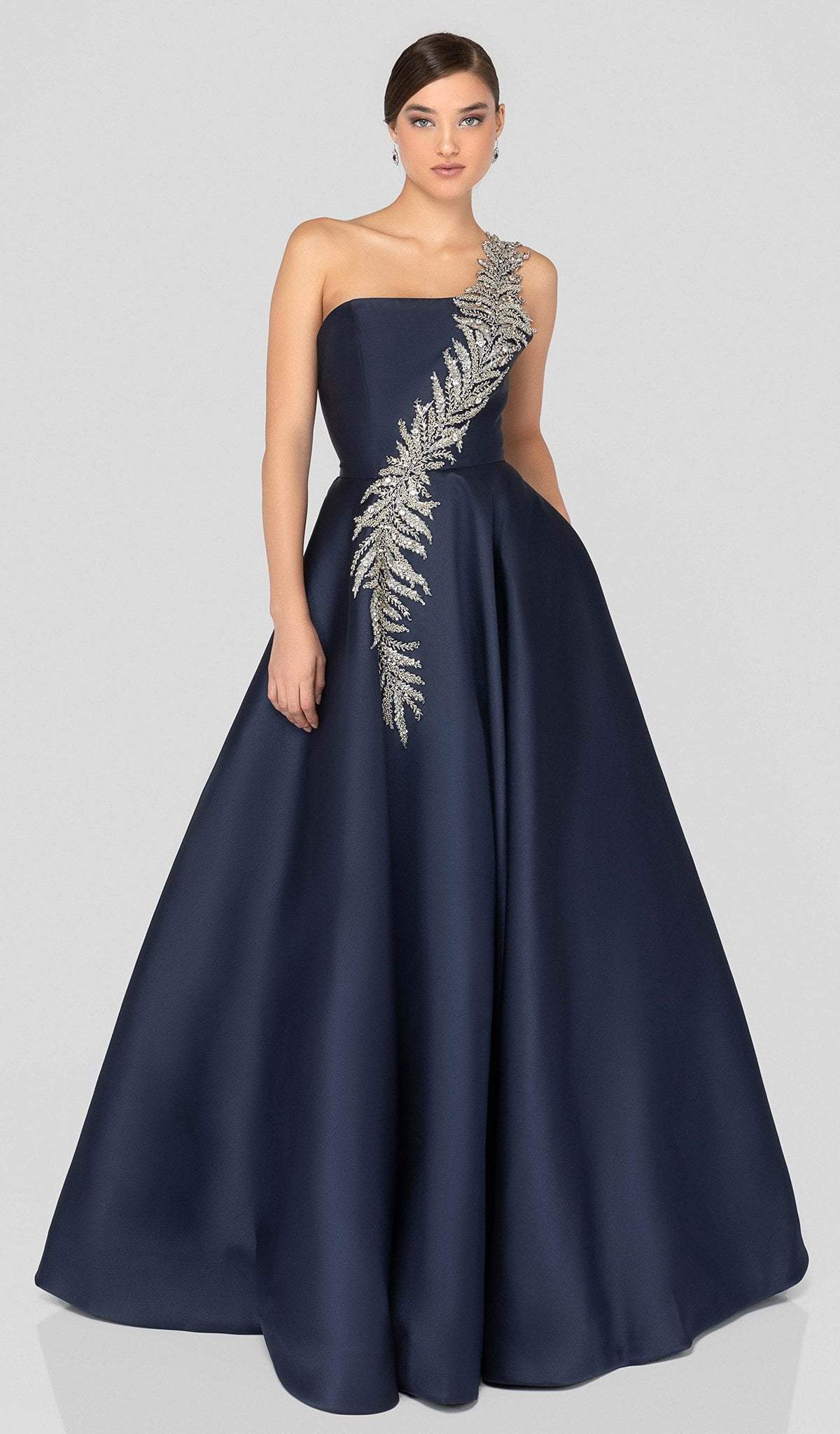 Artistic One Shoulder Dazzling Backless Gown Prom Dress